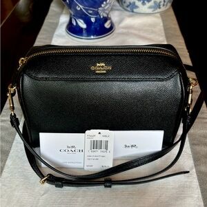 Coach Bennett Crossbody Leather Bag in Black